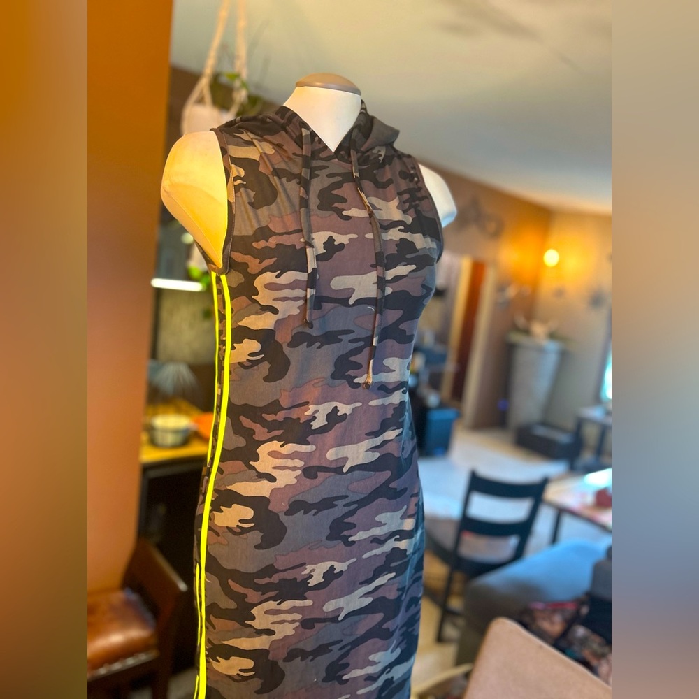 Grey/green camo dress